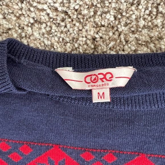 Core concepts ugly sweater skier reindeer size medium merino wool - Picture 4 of 5